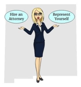 New Mexico hire attorney self represent 