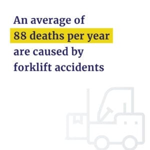 Forklift accidents cause 88 deaths per year