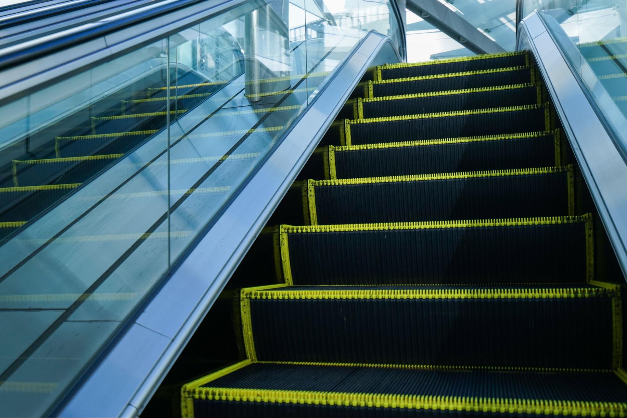 Photo of an escalator